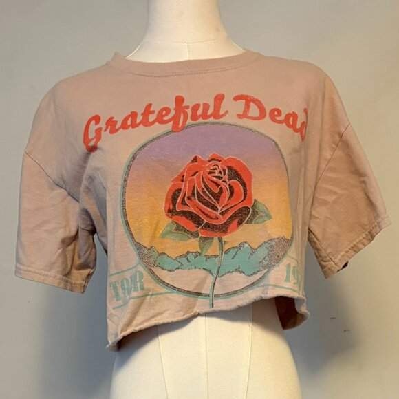 Grateful Dead Pink Womens Sz S/M (Tour 1976)Cropped Vintage Look Tee - Picture 1 of 7